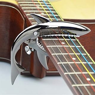 5 pcs en alliage de zinc guitare Capo Shark Capo, haute élasticité bon sentiment de main, pour ukulélé, mandoline… – Image 7