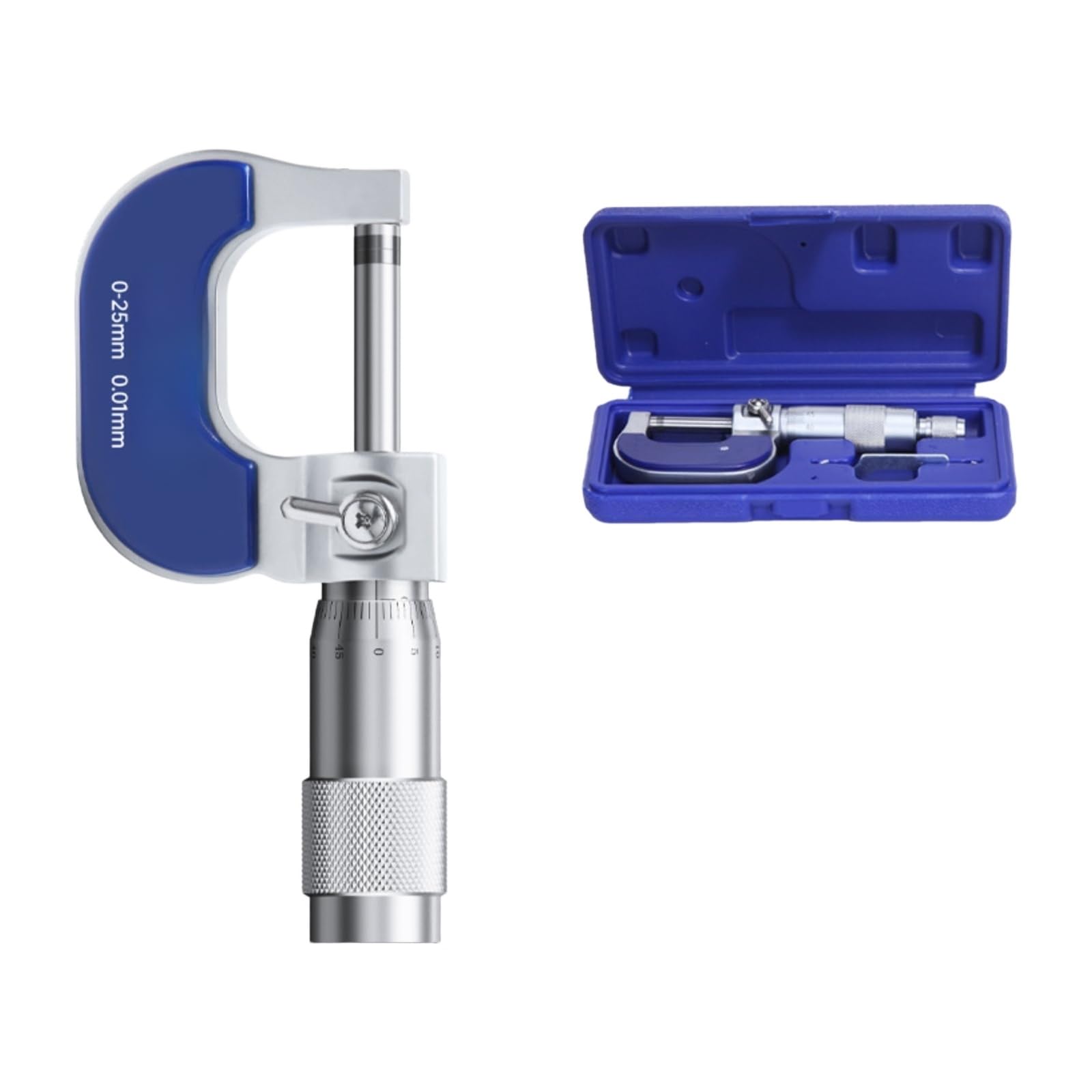 Mechanisches Dickenmessgerät, 0-25 mm, Verchromt(Chrome-Plated 0-25mm)