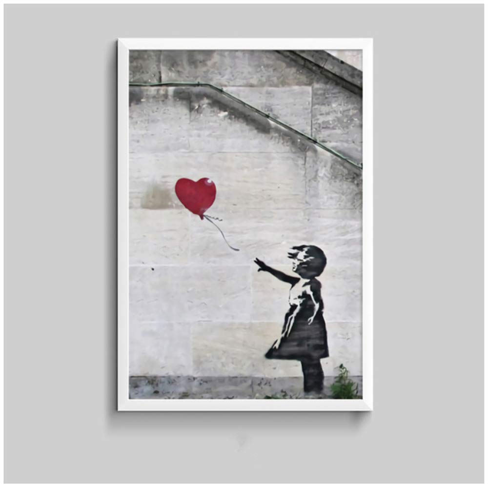 Banksy Graffiti Wandbild 30x40cm - Luftballon Motiv Für Moderne Deko