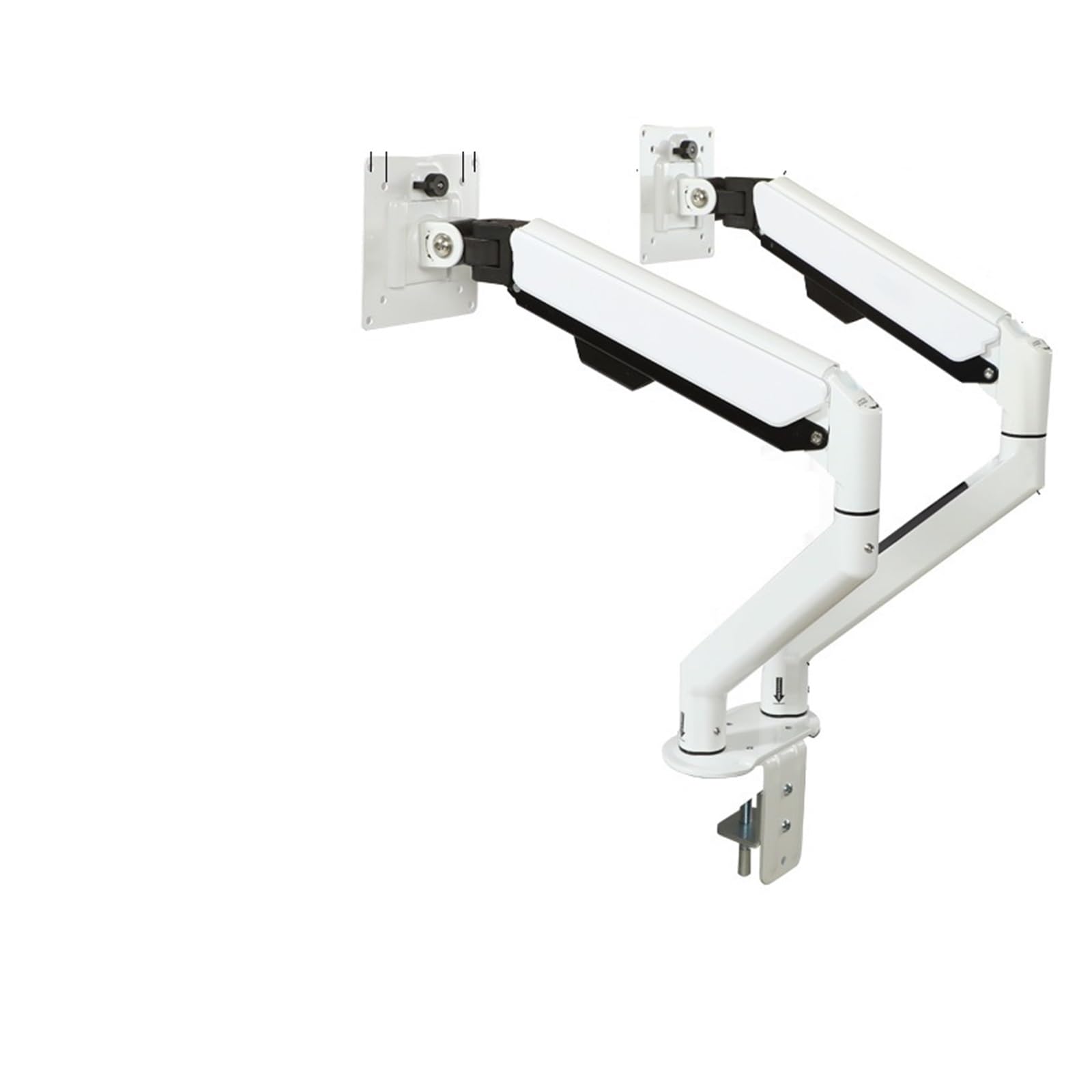 TKJfdTY Dual-Screen Monitor Floating Lifting Bracket Base Combination Office Heightened Shelf，White