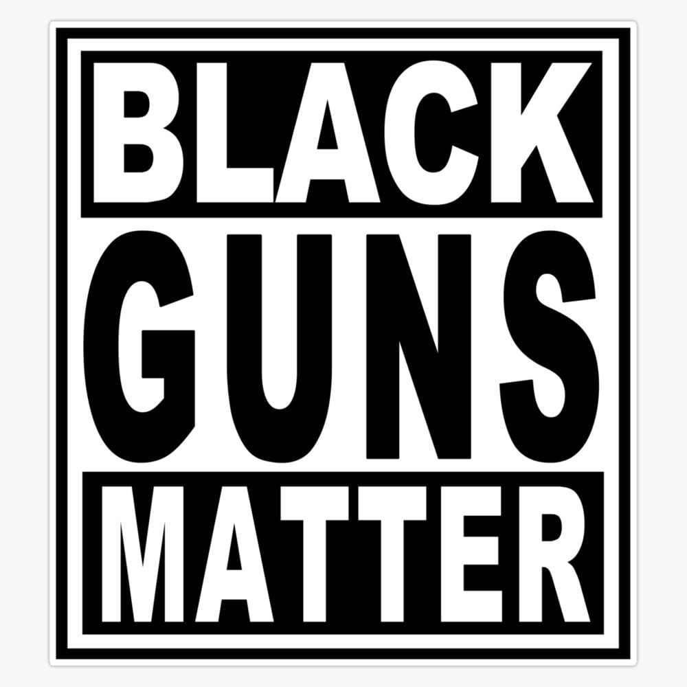 Sticker Gun Rights Adesivo Vinile "Black Guns Matter" - Per Auto, Vetri, Bumper, Tema Secondo Emendamento Scritta Adesiva - Foto 3