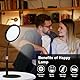 Trayvespace SAD Lampe, SAD Lichttherapie-Lampe, UV-freie 10000 Lux Sonnenlampe, Therapie mit 3 Lichtfarben und 9 einstellbaren Helligkeiten und 3 Timer (Schwarz)