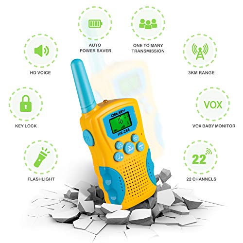 image for Obuby Kids Walkie Talkies 3 KMs Long Range 2 Way Radio 22 Channels for