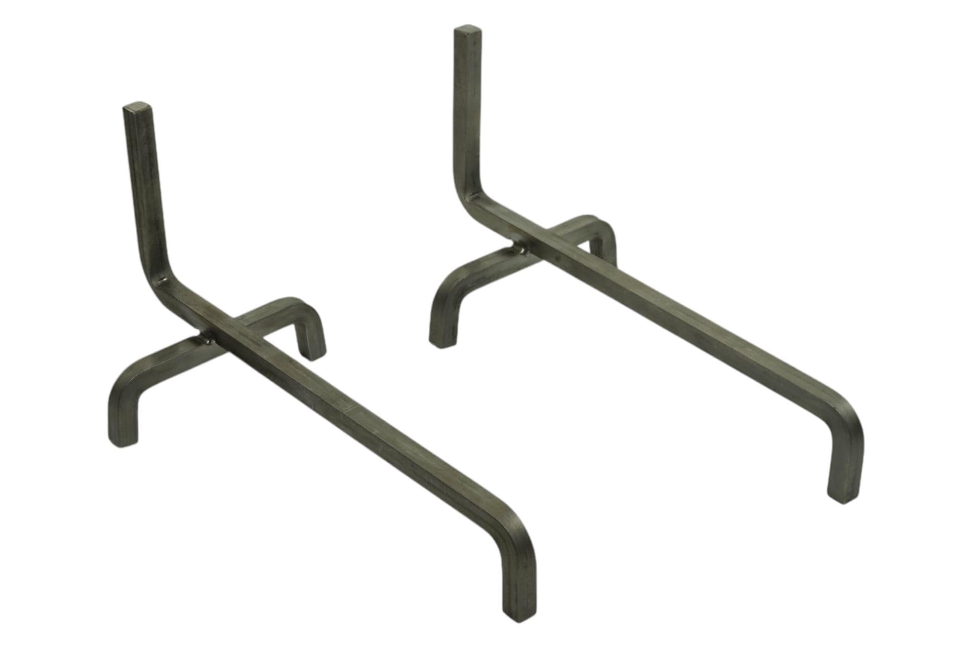 Feuerhund Edelstahl 2er Set Kaminbock Feuerbock Kaminböcke Kaminhund Feuerross (300x140x150mm)