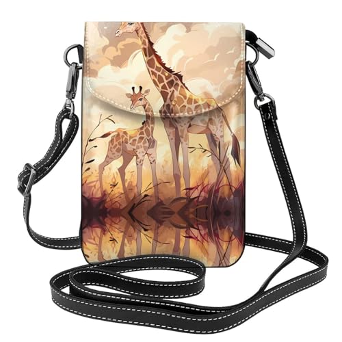 Sac à bandoulière girafe pour voyage léger, mini pochette de rangement intégrée