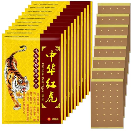 Nzkeuf Parches Para El Dolor, 80 Pcs Parches Para Aliviar El Dolor, Parche Chino de Infrarrojos lejanos, para Cuello, Hombros, Dolores Musculares, Padres, Ancianos