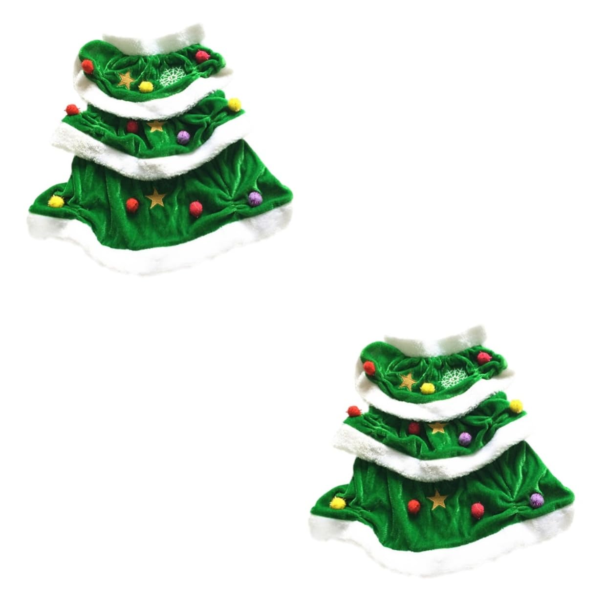 UPKOCH 2 Piezas Disfraz Navidad Perros Pequeños Ropa Perro Invierno Cálida Comodidad Vestido con Capucha Árbol Navidad Verde S Fiesta Mascotas