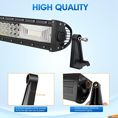 Image of Nilight 2PCS Side-Mounted Brackets Universal Adjustable Mounting Brackets for LED Light Bar, 2 Years Warranty,Black