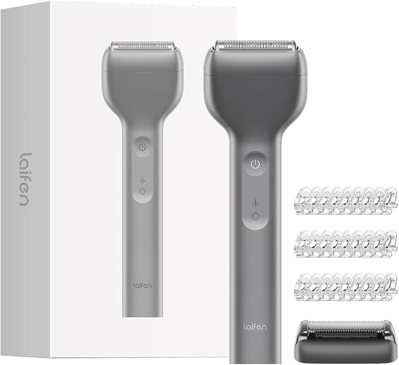 Laifen T1 Pro Barbeador Elétrico de Tela de 1 Lâmina para Homens, Uso Seco e Molhado, Cinza
