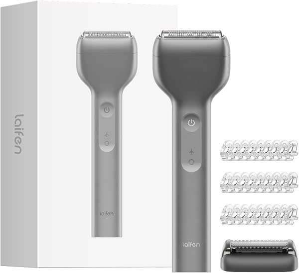 Laifen T1 Pro 1-Blade Electric Shaver, High-Speed 12,000 Cuts/Min, Long Hair Trimmer with 3 Guards, for Sparse Beard & Daily Styling, Wet & Dry, IPX7 Waterproof Razor (Space Gray)