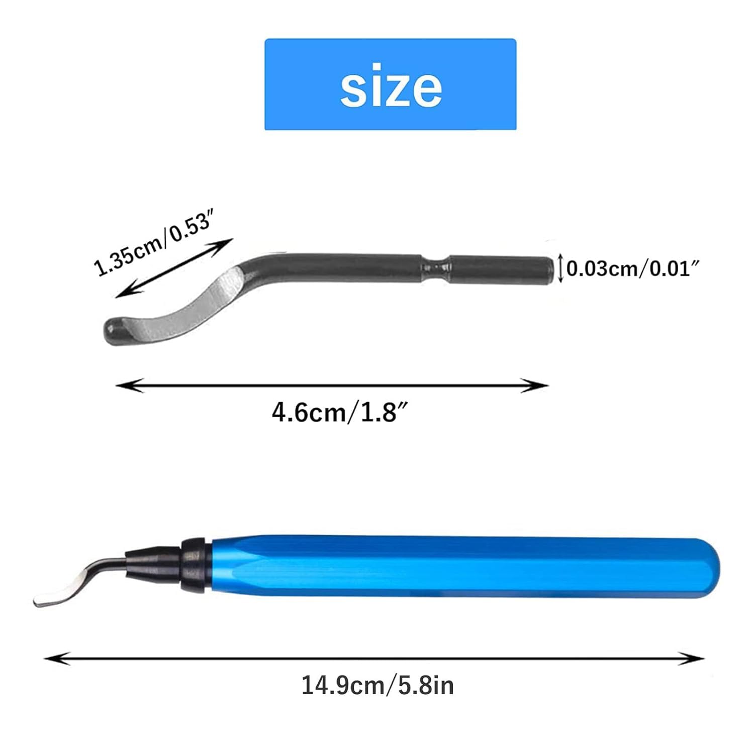 BroadBasic - Deburring Tool Kit With 20 High-Speed-Steel Blades | Edge Burr Remove For Metal - View #8