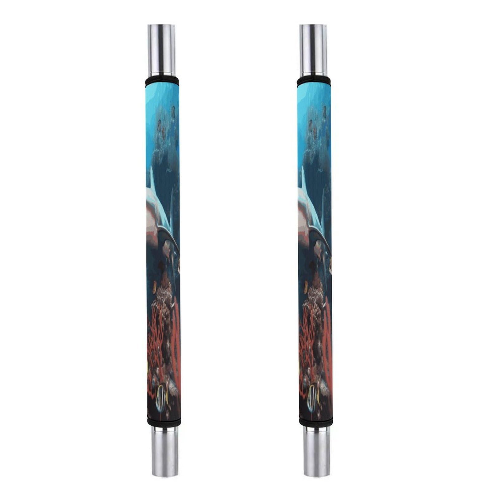 Adfgyerh Style Submarine Shark Coral Refrigerator Door Handle Covers 2 Pcs, Refrigerator Handle Covers Non-Slip Fridge Handle Covers For Oven Microwave Dishwasher Appliance Door Sleeves