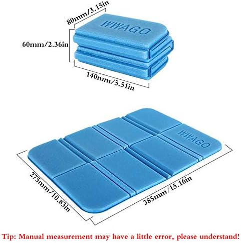 2Pcs Moisture-Proof Folding Seat Mat XPE Portable Waterproof Outdoor Cushion Foldable Sit Mat for Hiking Tourism Camping Park Picnic(Purple+Blue)