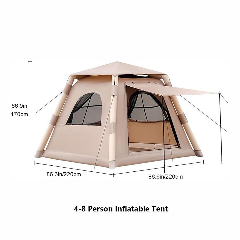 Tenda campeggio gonfiabile Tenda cupola con grandi teloni 4-6 persone, facile installare with Air Pump and Carry Bag Foldable House Tents per Famiglie eventi feste matrimoni