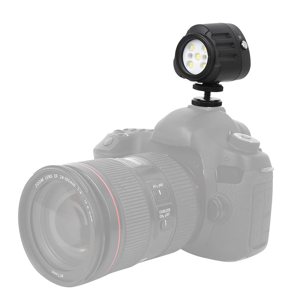 Luce Subacquea LED, Lampada Video Impermeabile per Fotografia e Riprese Subacquee fino a 40 m, Illuminatore da Immersione per Fotocamera, Action Cam e Attrezzatura Diving