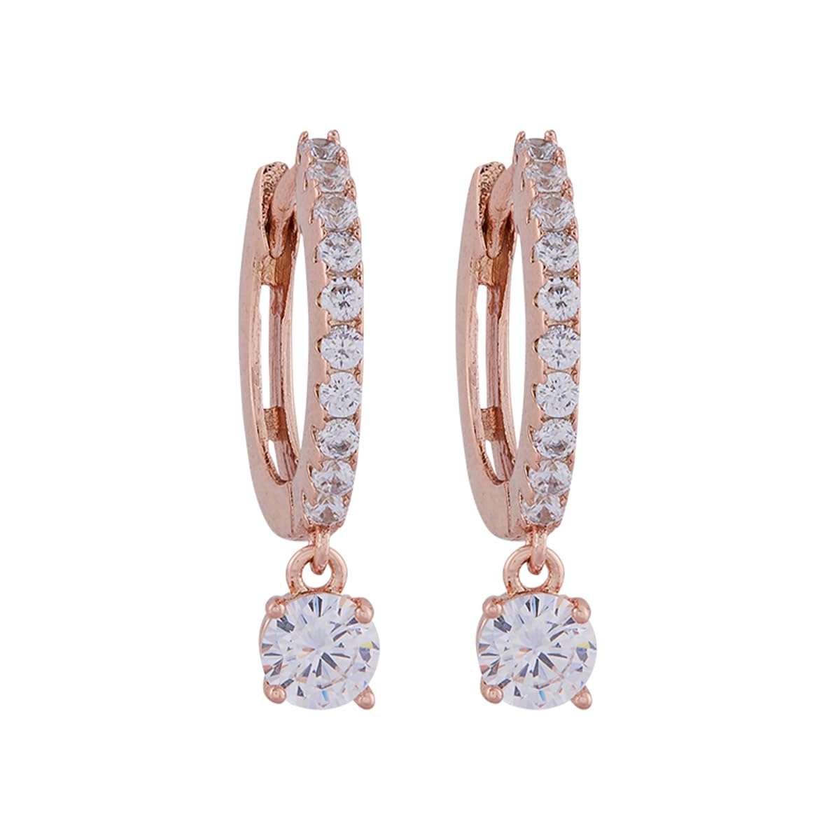 kushal's Fashion Jewellery White Gold Plated Trendy Zircon Bali Earrings for Women | Casual, Party & Occasion Wear-picture-54
