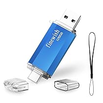 Chiavetta USB Type C 128 GB, 2 in 1 OTG Penna 128 giga USB C Pen Drive 128GB per PC, New MacBook, Tablet, Smartphone Huawei, Samsung, Xiaomi, (Blu)