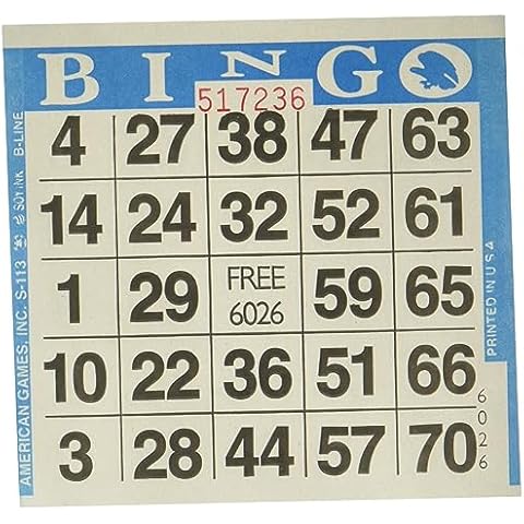 American Games Blue Bingo Paper (500 Sheets) Cover