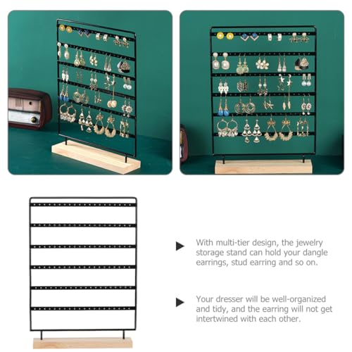 Support à bijoux en fer structure robuste et socle bois noble pour une organisation durable - 7