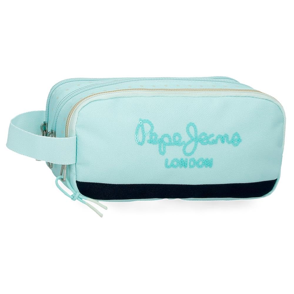 Pepe Jeans Dalma Estuche Triple Azul 22x10x9 cms Poliéster by Joumma Bags