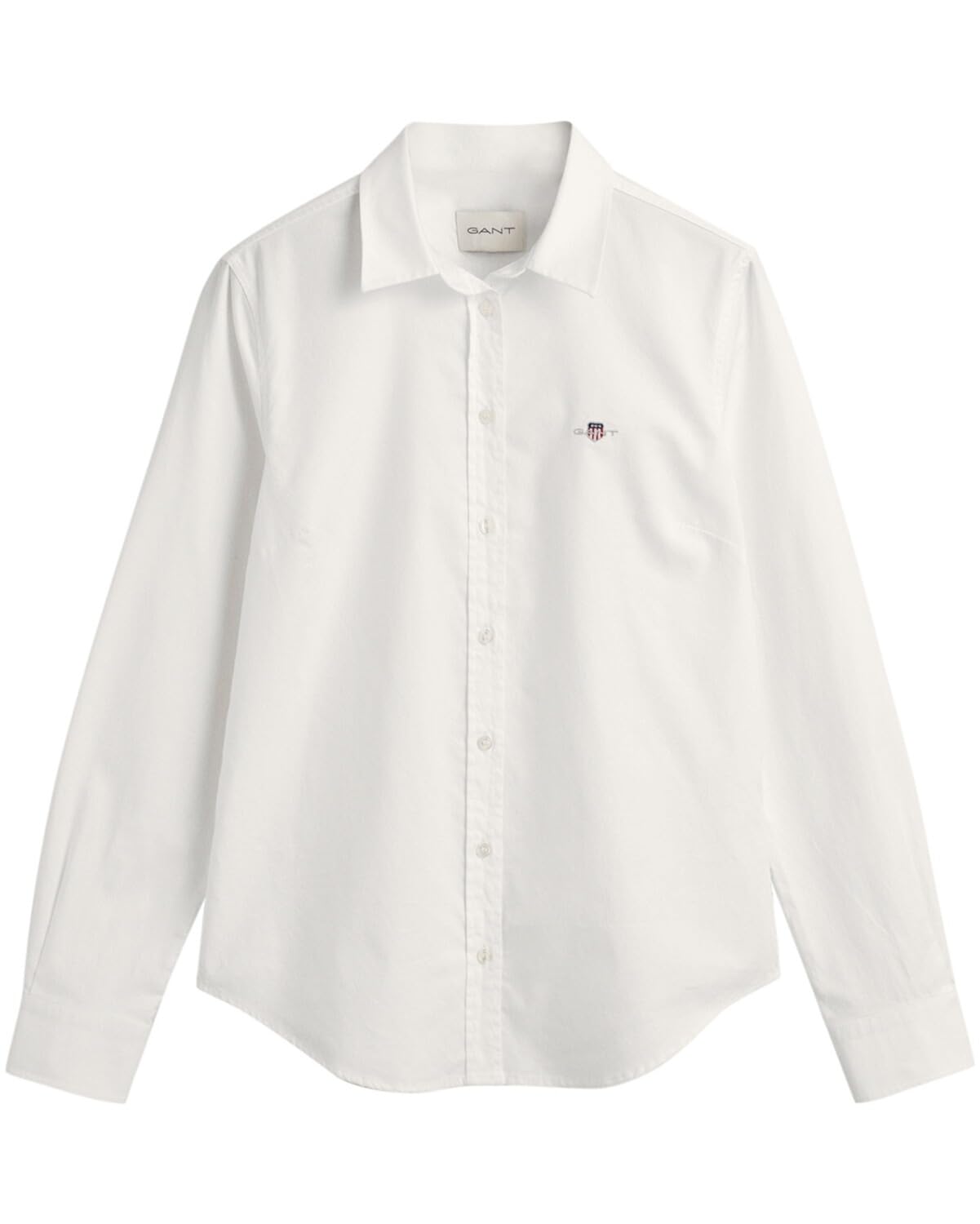 GANT Women's Slim Stretch Oxford Shirt Blouse, White, 8