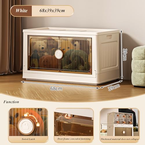 Boîte de rangement pliante avec couvercles pour placard et organisation de maison - 3