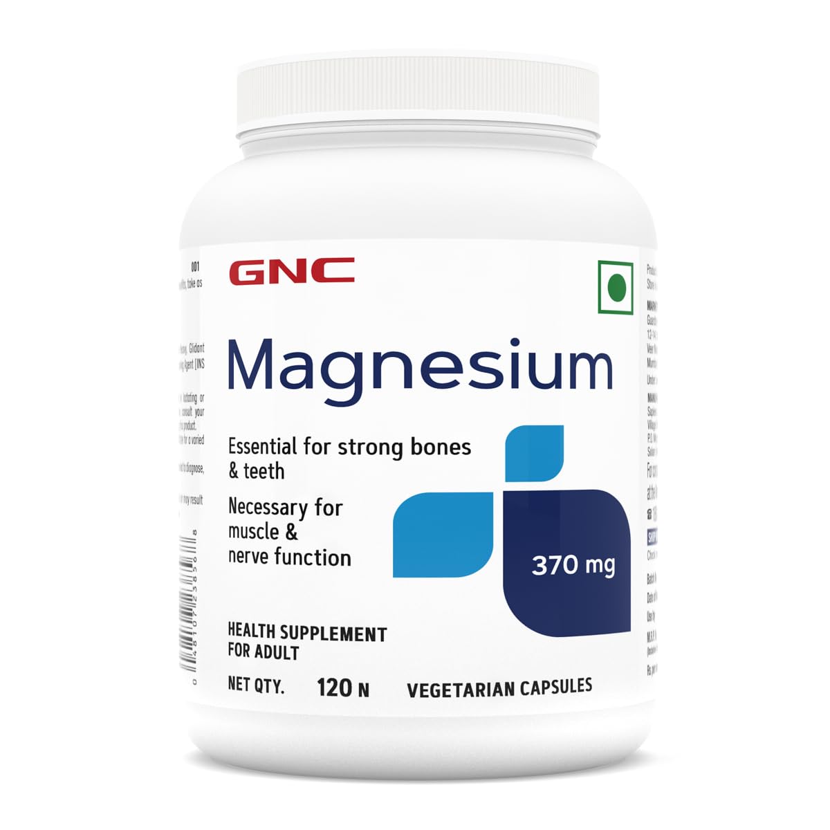 GNC Magnesium 370mg | 120 Capsules | Strengthens Bones & Teeth | Promotes Calcium Absorption | Relieves Stress Symptoms | Supports Cell Functions | Formulated in USA | 370mg Per Serving (B0BHL8KMPK) Amazon Price History, Amazon Price Tracker