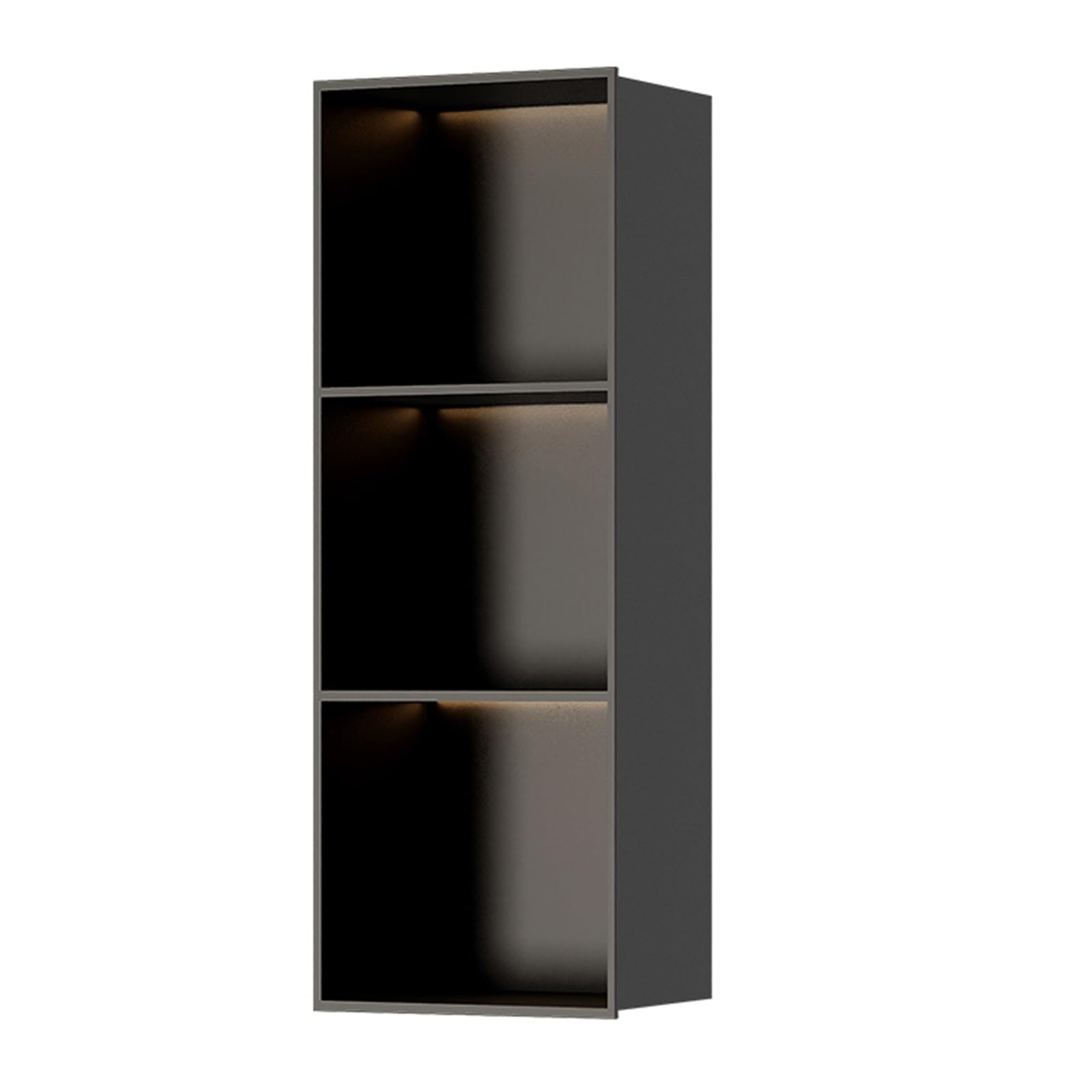 AYCDL Integrated Lighted Shower Shelf Space-Saving Waterproof Storage Solution for Bathroom nize Toiletries Corner Shower nizer Stylish Bathroom Accessory,Nero-90x28x12.5cm