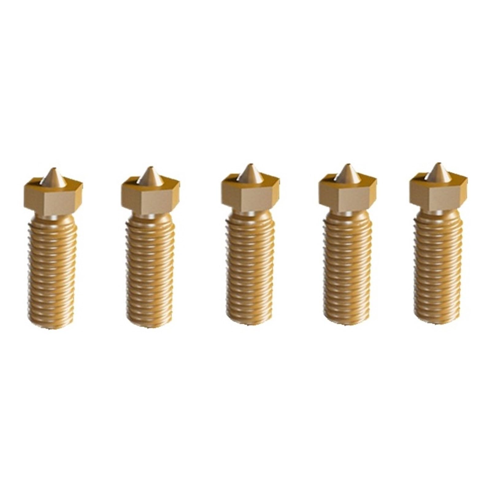 Buse d'extrémité chaude d'imprimante 3D, taille 0.4mm/0.5mm/0.8mm, bloc de tête d'impression en laiton, pièces d'extrudeuse à Double trou 5 pièces/lot(0.6mm)