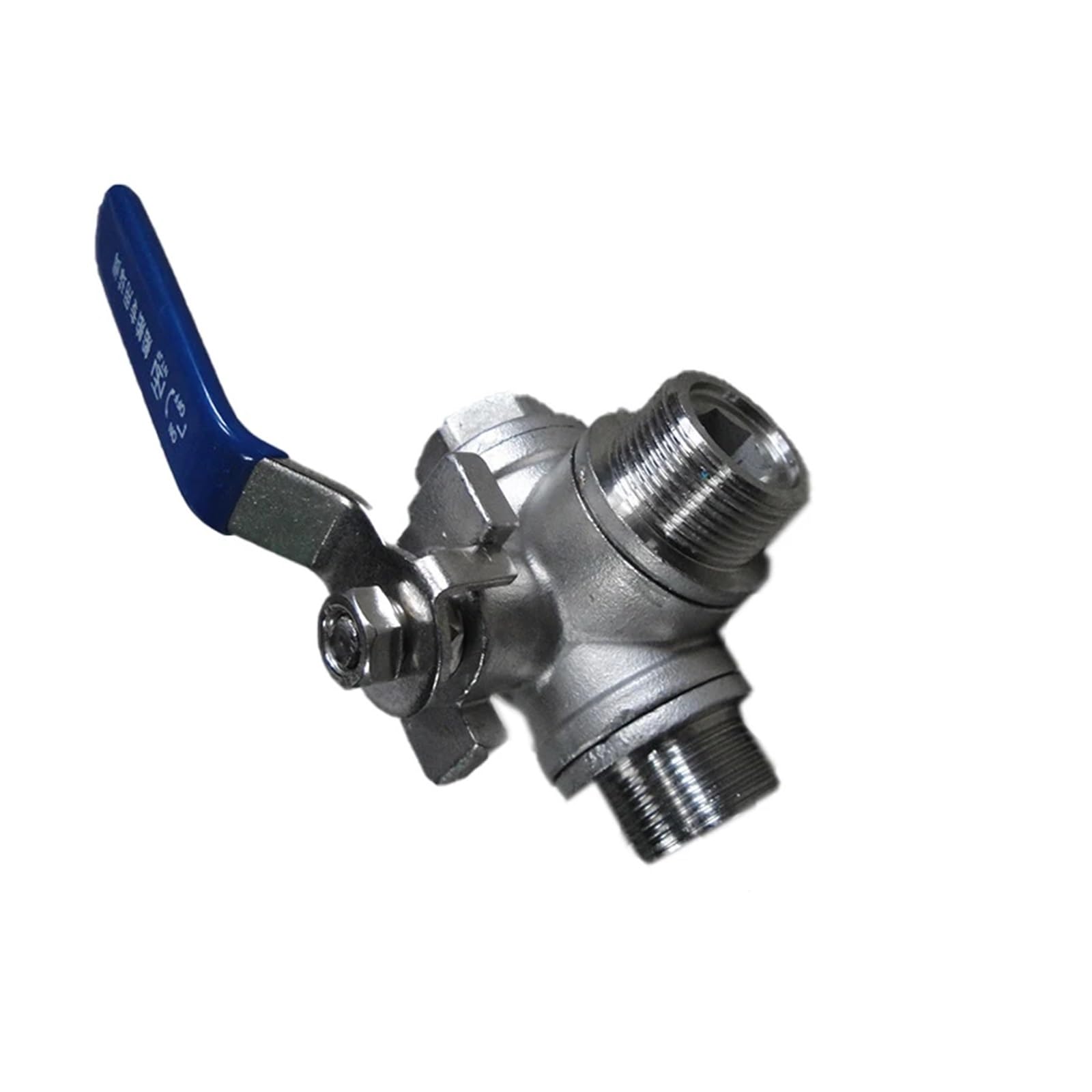 Robinet à boisseau sphérique 3 voies 1/2 pouce en acier inoxydable 304 type L