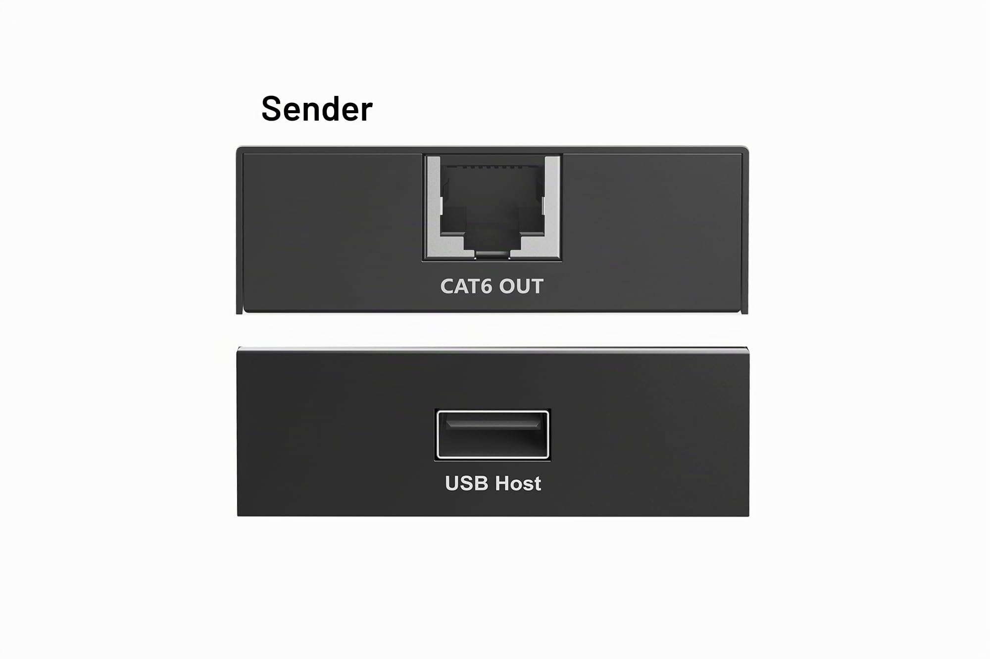Digitus Estensore Cat Usb 2.0, 4 Porte UsB-A, 150 M (usb2.0 Catextender 4xusB-A 150m - For Use With Cat 6 [or Higher]) | 150 m Reichweite mit Cat 6/6A-Netzwerkkabel – für Kameras, Drucker, HDDs, Scanner, Tastatur – Schwarz