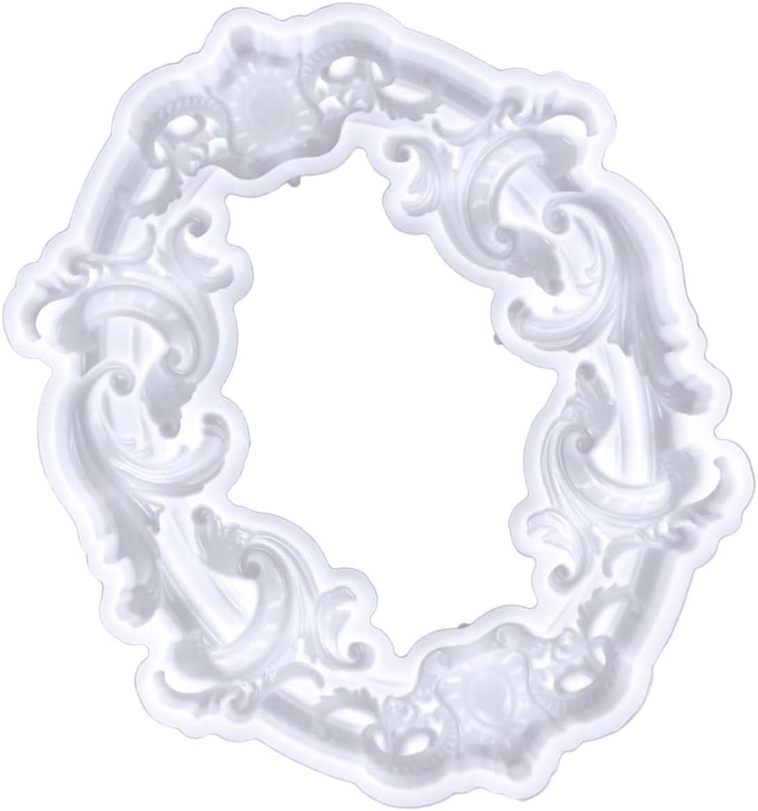 ARTIBETTER Photo Frame Mold Photo Frame Making Supplies Picture Mold s Custom Crafts Material Beeswax s Picture Baroque Epoxy White