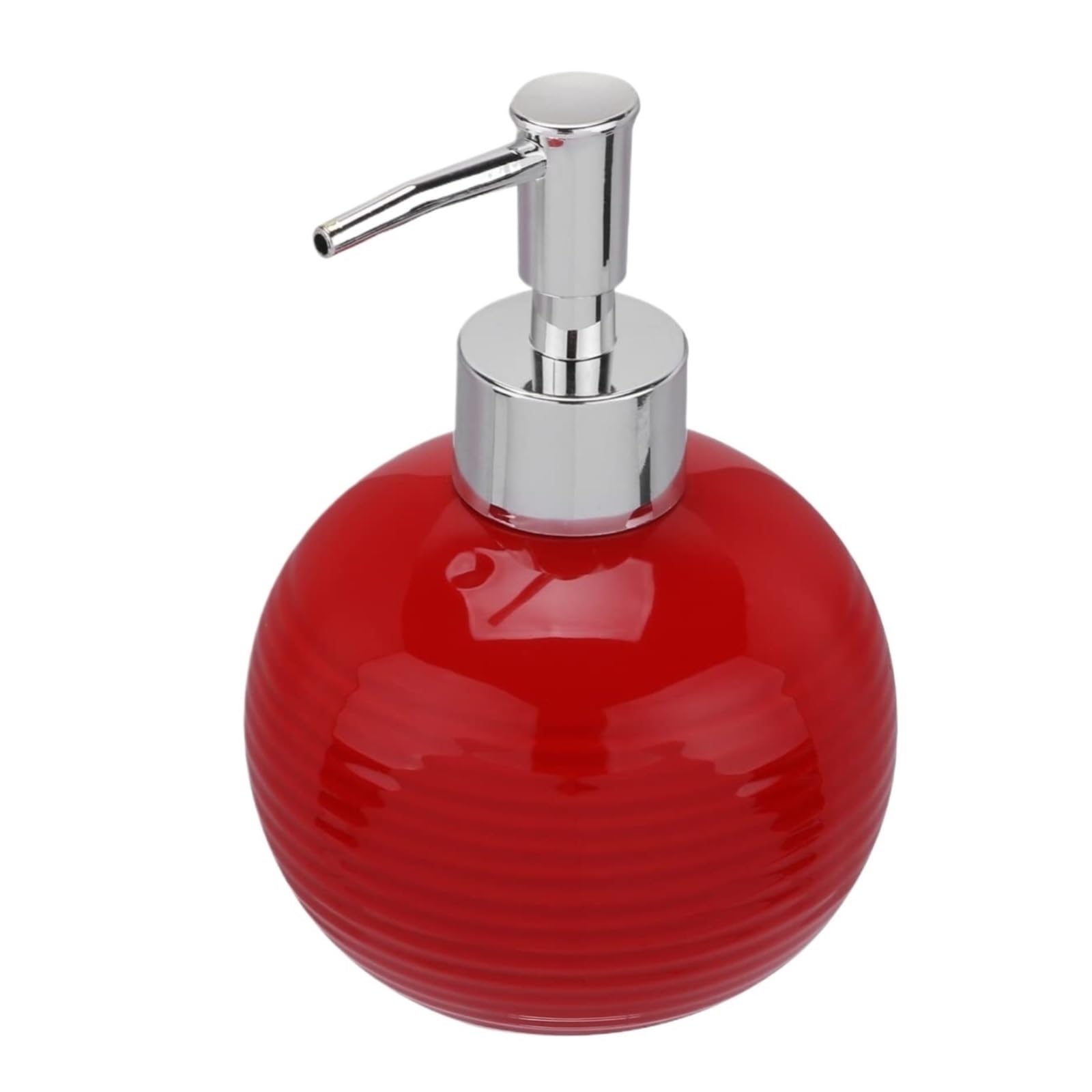 Dispensador Jabon Baño Ducha Dispensador De Jabón Redondo, Botella Prensa, Loción Rellenable For Baño Dosificador Champu(Rot)