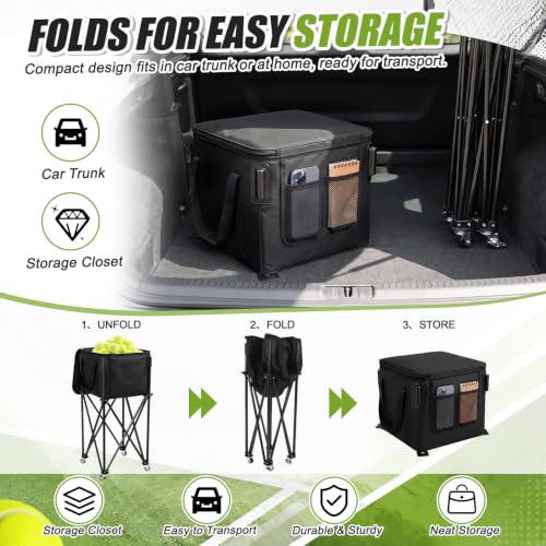 Soulchen Foldable Tennis Hopper Dinkball Cart Pickup Tube Hold 200 Balls by Soulchen - Used condition - Image 5