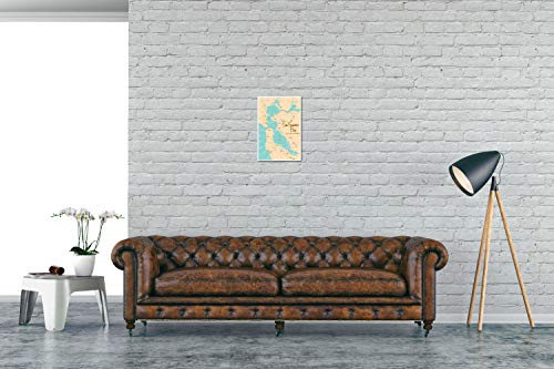 San Francisco Bay California Map Giclee Art Print Poster From Illustration By Lakebound 12" X 18" #TOP2