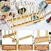 Youdaju 3Pack Stained Glass Organizer Bamboo Dish Plate Rack Wooden Dish Plate Stand Stained Glass Holder Space Saving Bamboo Drying Rack Baby Bottle Drying Rack, 8 Slots Organizer