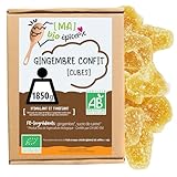 [MA] bio-épicerie - Gingembre confit BIO en cubes 1850 g – Sachet vrac – Gingembre confit sans conservateur – Format familial idéal pour cuisine, pâtisserie et préparations maison