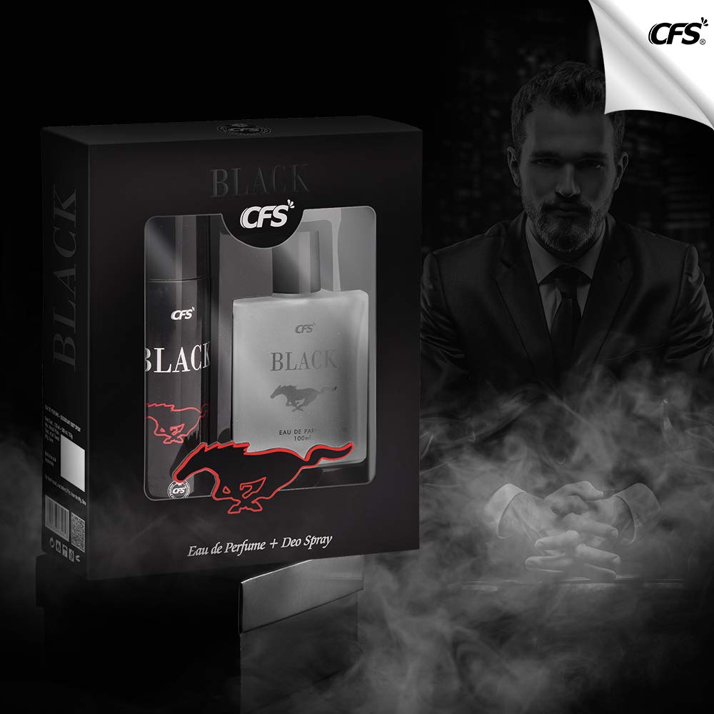 CFS CREATIVE FRAGRANCE SERIES Black, 100ml and Deodorant, 200ml Eau De Parfum (EDP) Long Lasting Perfume for Unisex