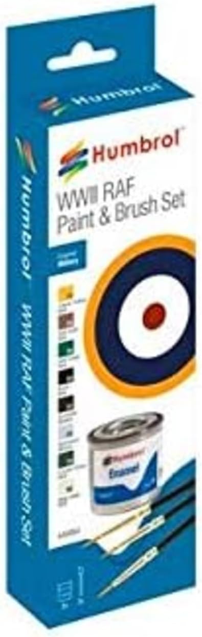 Humbrol AA9064 Enamel Paint and Brush RAF WWII Colours