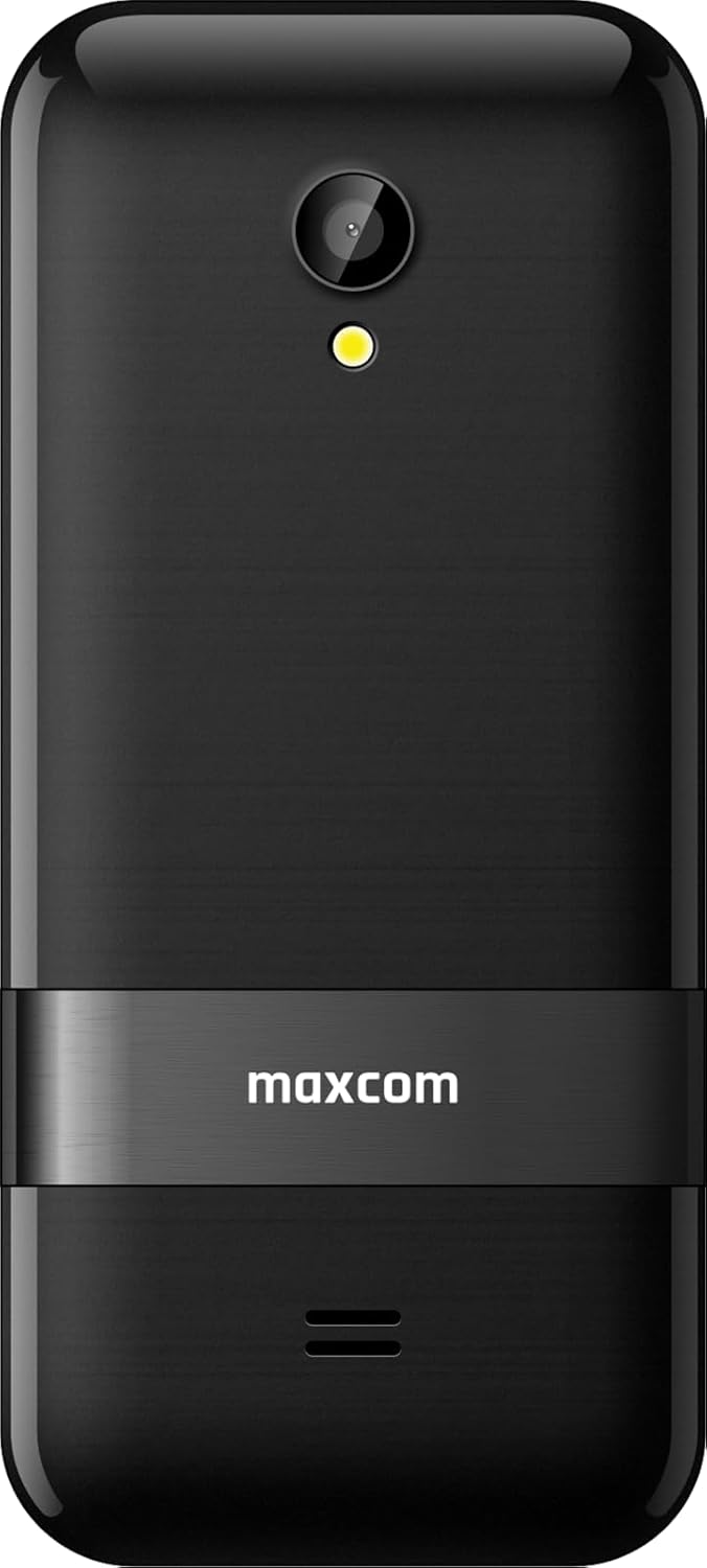 Balik deui view of Maxcom MM334 phone showing camera and Maxcom logo