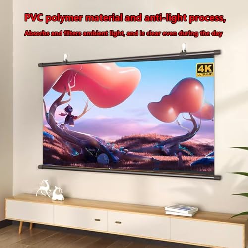 Pantalla de Proyector Manual Portátil 72" 16:9 Anti-Luz miniatura 3