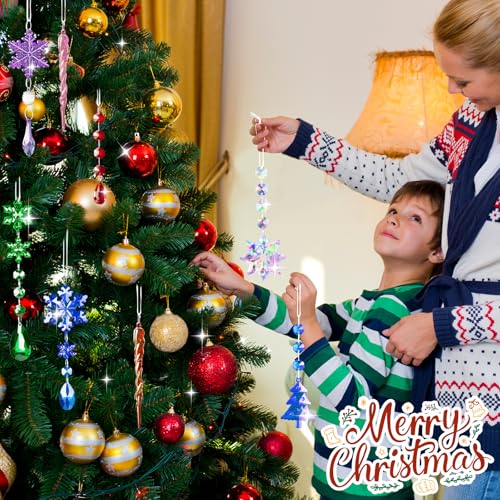 Flocon de neige glaçon suspendu doré pour décoration de Noël