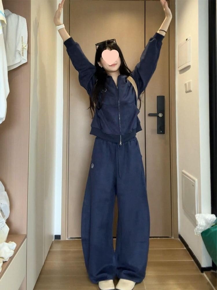 Ensemble 2 pièces sport décontracté pour femme, sweat à capuche et pantalon
