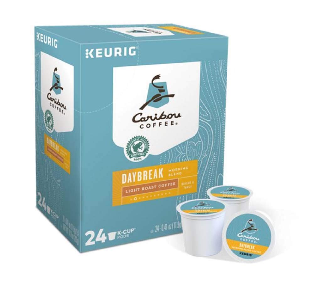 Keurig Coffee Pods K-Cups 16/18 / 22/24 Count Capsules ALL BRANDS/FLAVORS (24 Pods Caribou - Daybreak Morning Blend)
