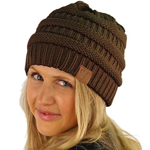 Image of Hatsandscarf CC Exclusives Solid Color Beanie Tail Hat for Adult (MB-20A)