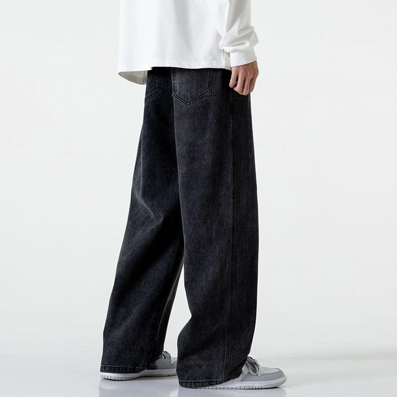 Men's Jeans Multi-Pocket Street Denim Summer Straight Leg Pants4