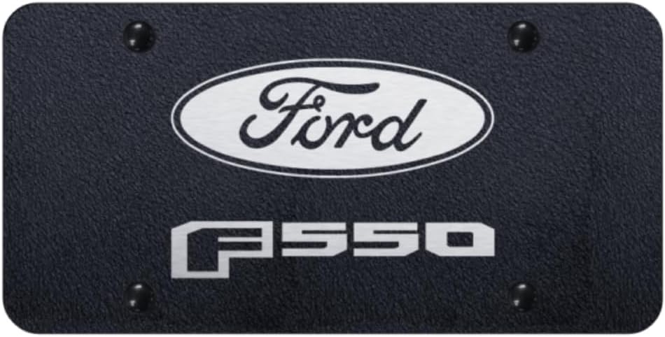 Au-TOMOTIVE GOLD, INC. Officially Licensed Laser Etched License Plate for Ford F-550 (Brushed)