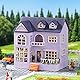 CUTEROOM DIY Miniatur Haus Puppenhaus Kit Puppenhaus Miniatur mit Möbeln und LED-Licht Miniatur Haus Modell bausatz für Mädchen und Jungen Kinder (Happy House)
