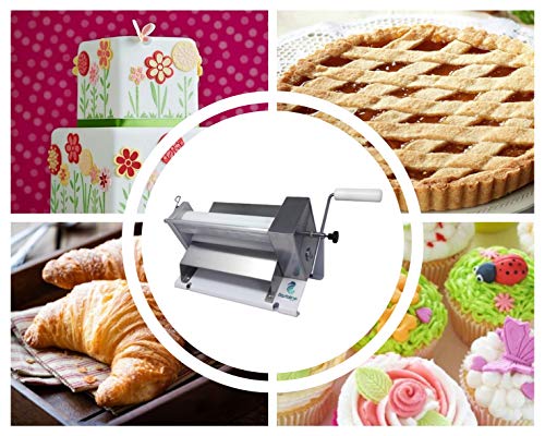 Pastaline Manual Dough Sheeter Machine - Sfogliafacile Manual Pasta Maker Machine For Icing, Marzipan And Puff Pastry | Easy Install Dough Sheeter Machine For Home Or Small Commercial Kitchens #TOP5