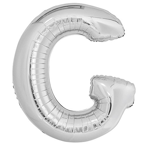 Ballon Géant Lettre G Argenté Unique Party de 86 cm pour Fêtes et Photobooth